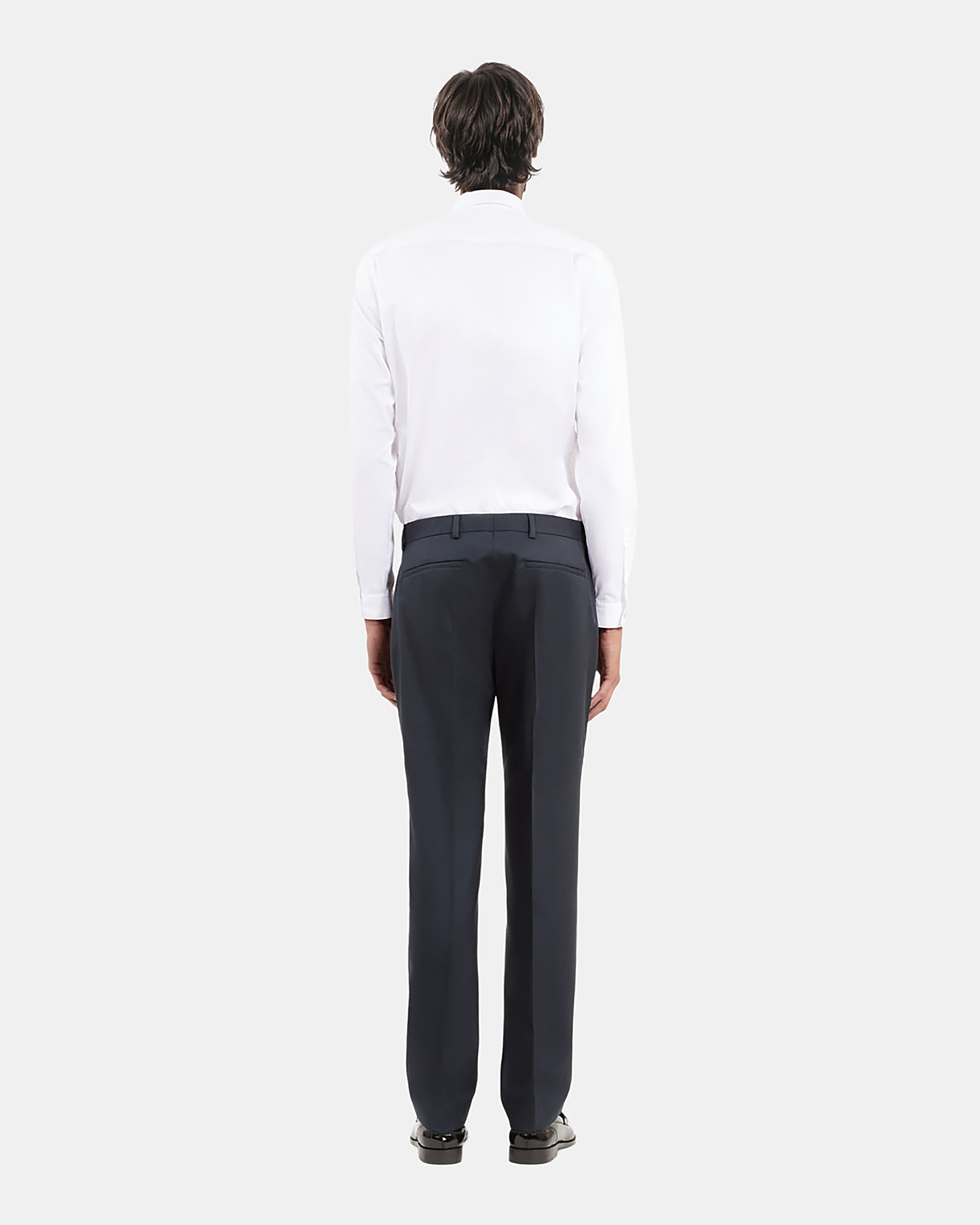 Straight blue suit pants
