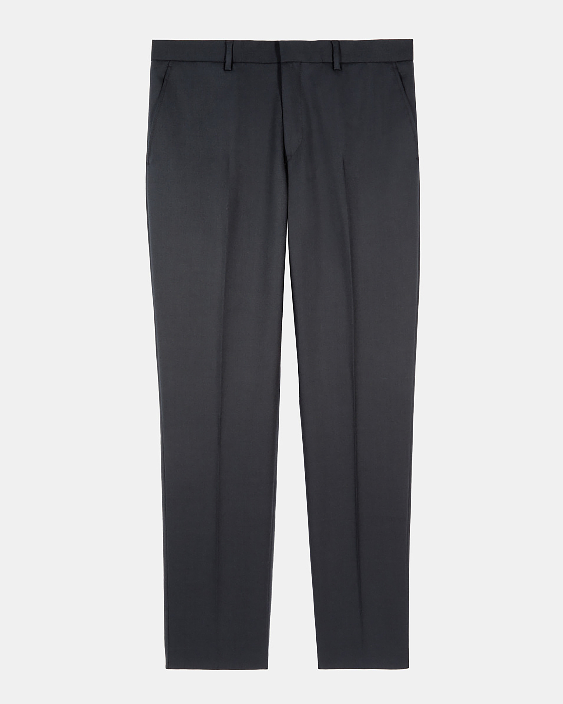 Straight blue suit pants