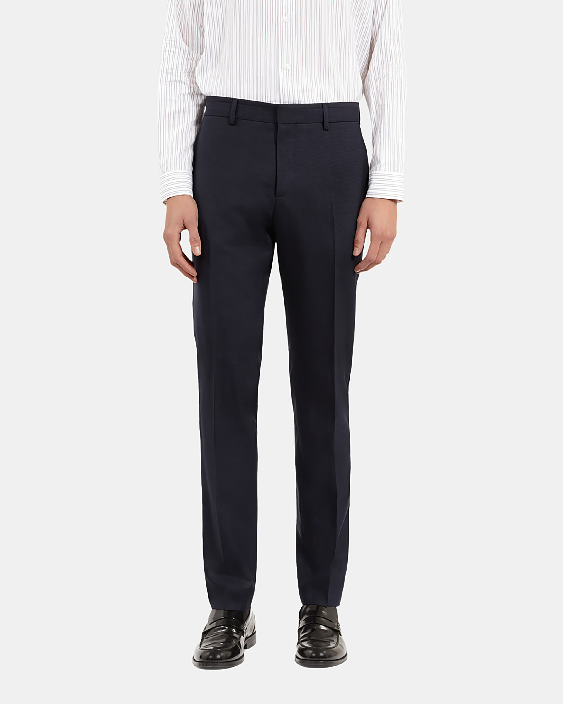 Blue flea-foot suit pants