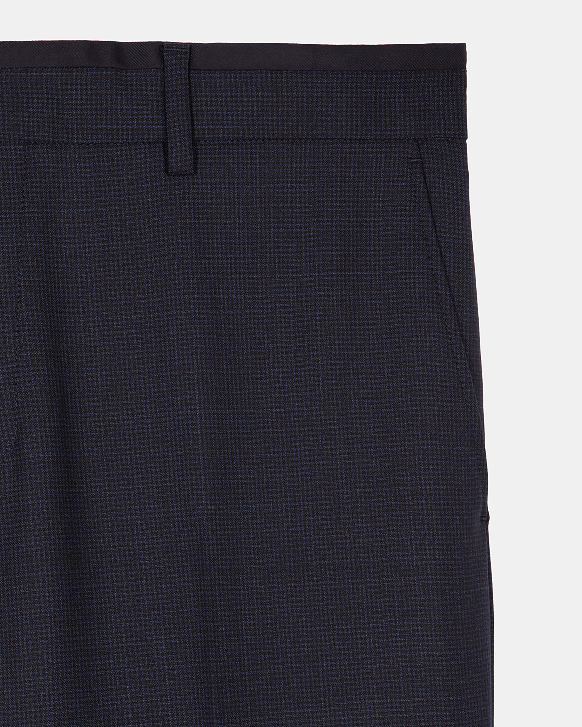 Blue flea-foot suit pants