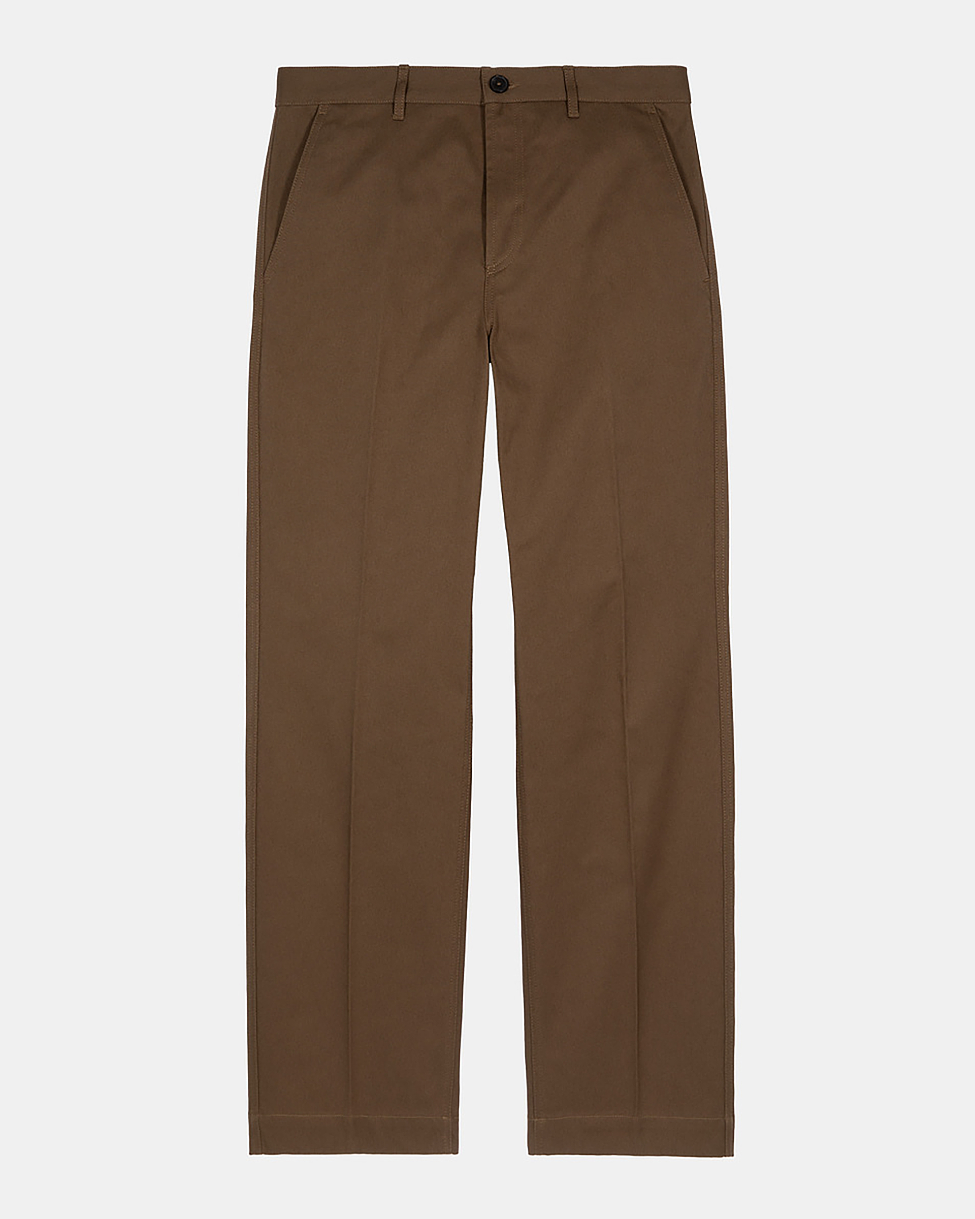 Straight-leg khaki pants
