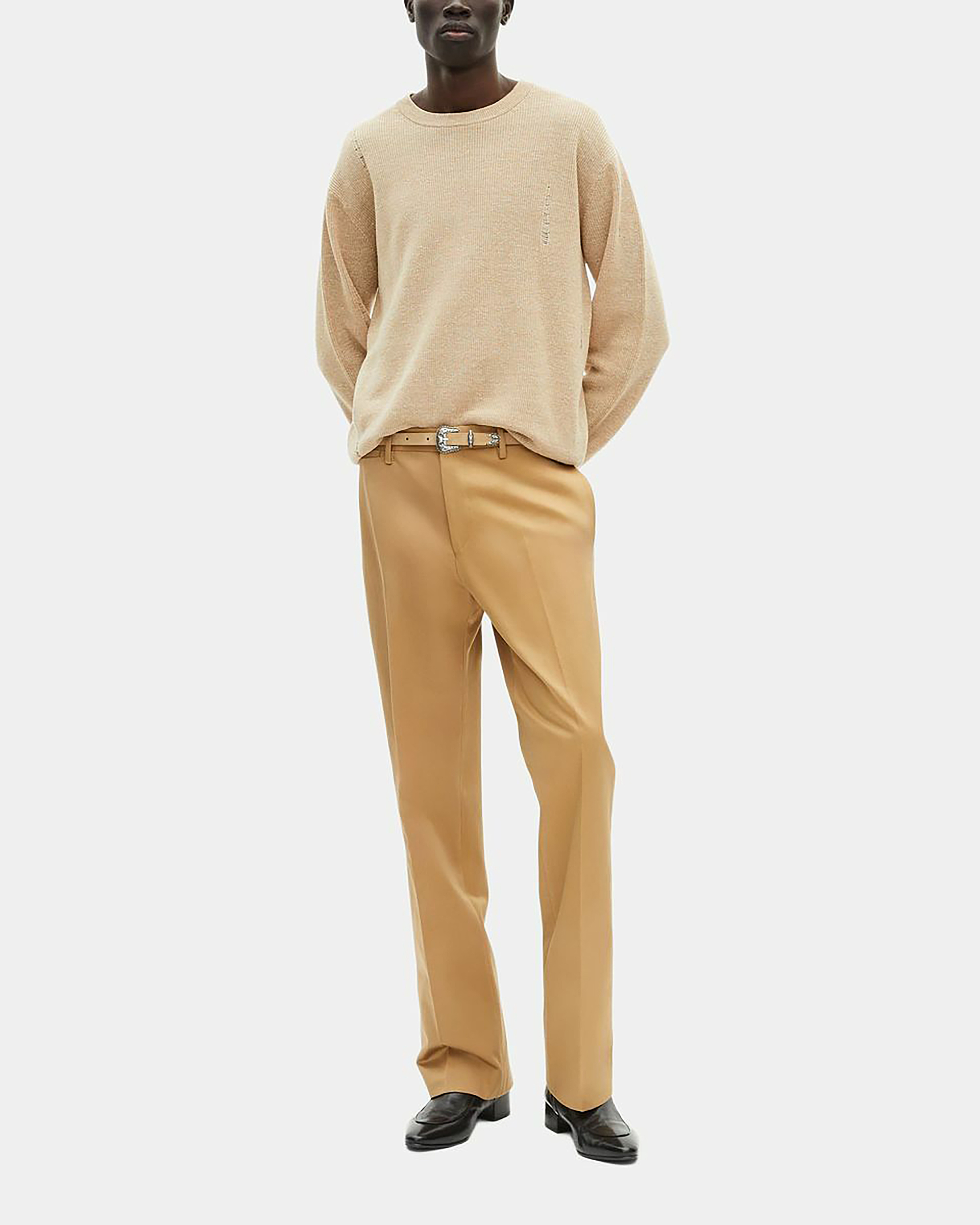 Camel flared pants