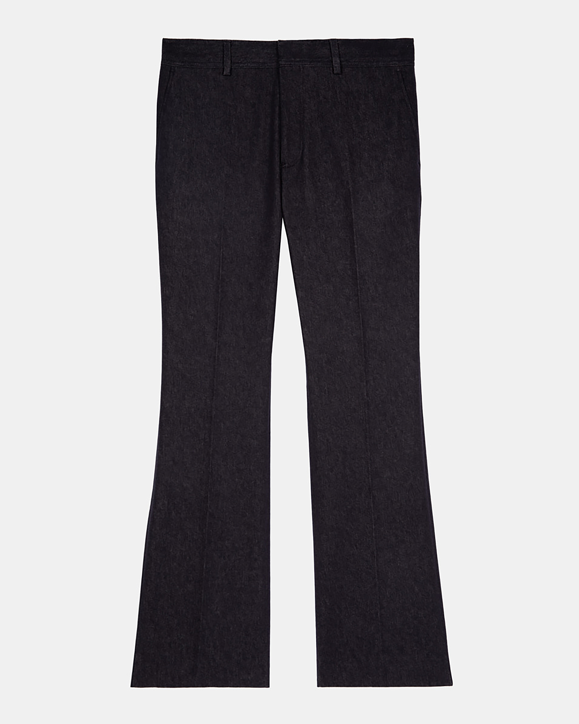 Blue denim-effect suit pants