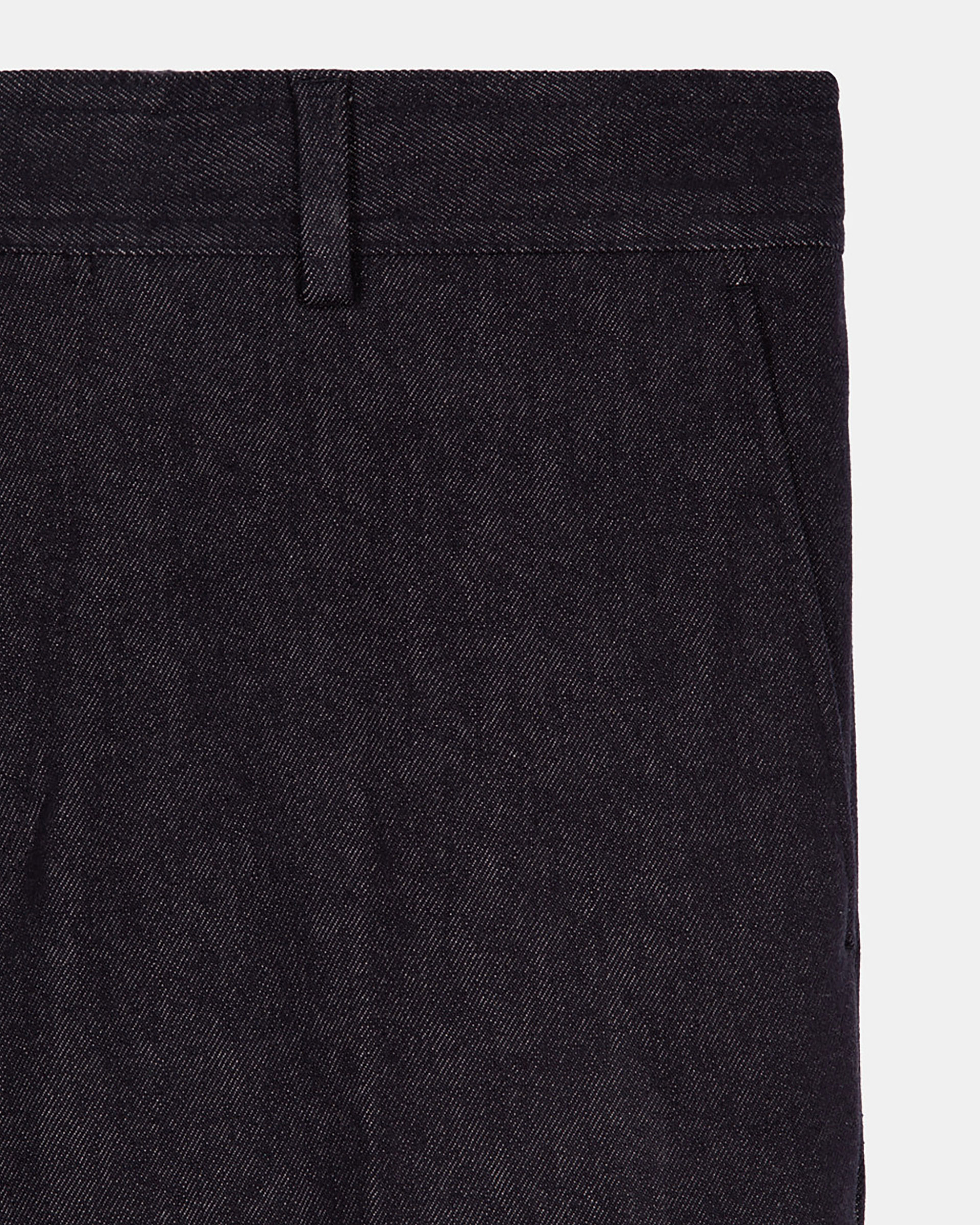 Blue denim-effect suit pants
