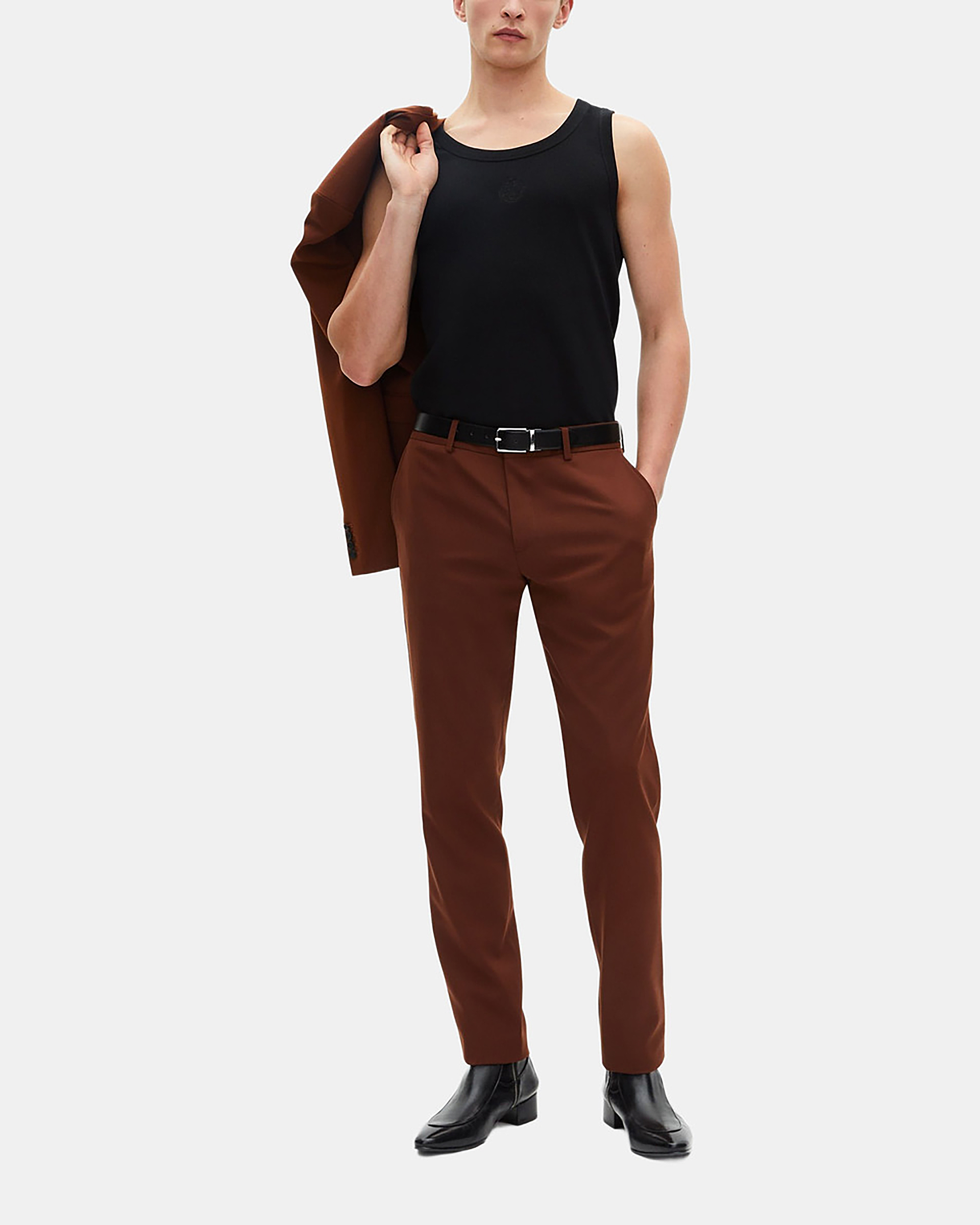 Brown suit pants