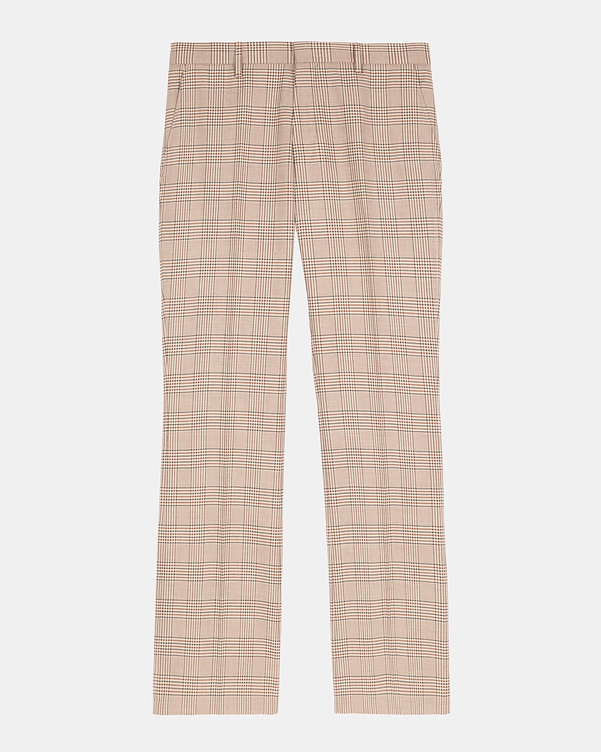 Prince of Wales beige suit pants