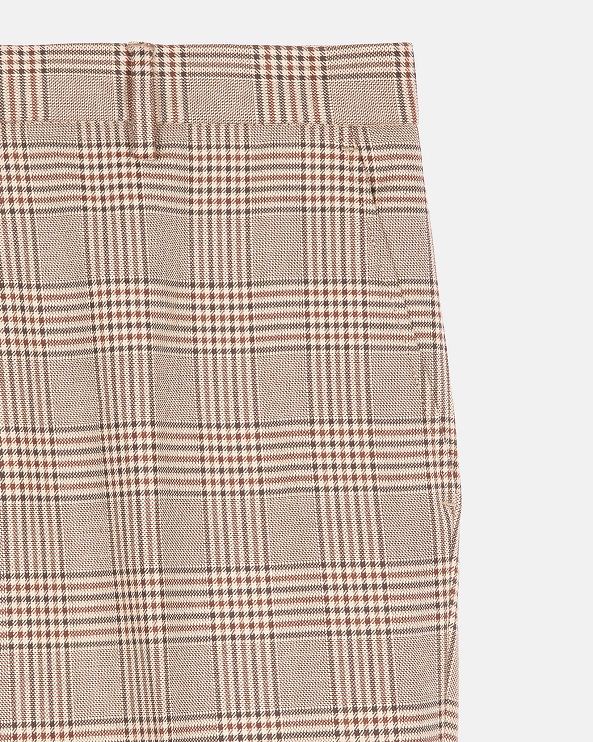 Prince of Wales beige suit pants