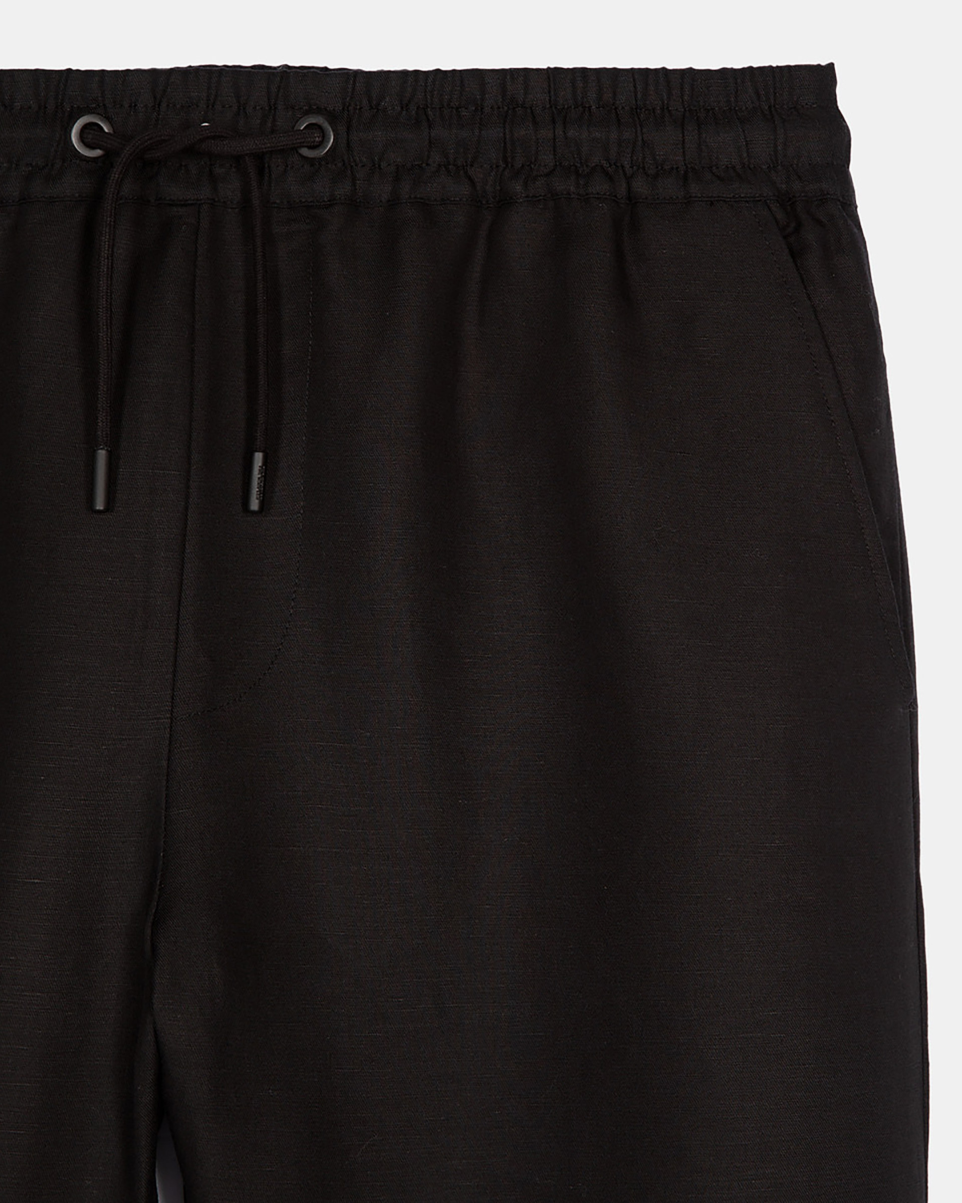 Black straight-leg pants