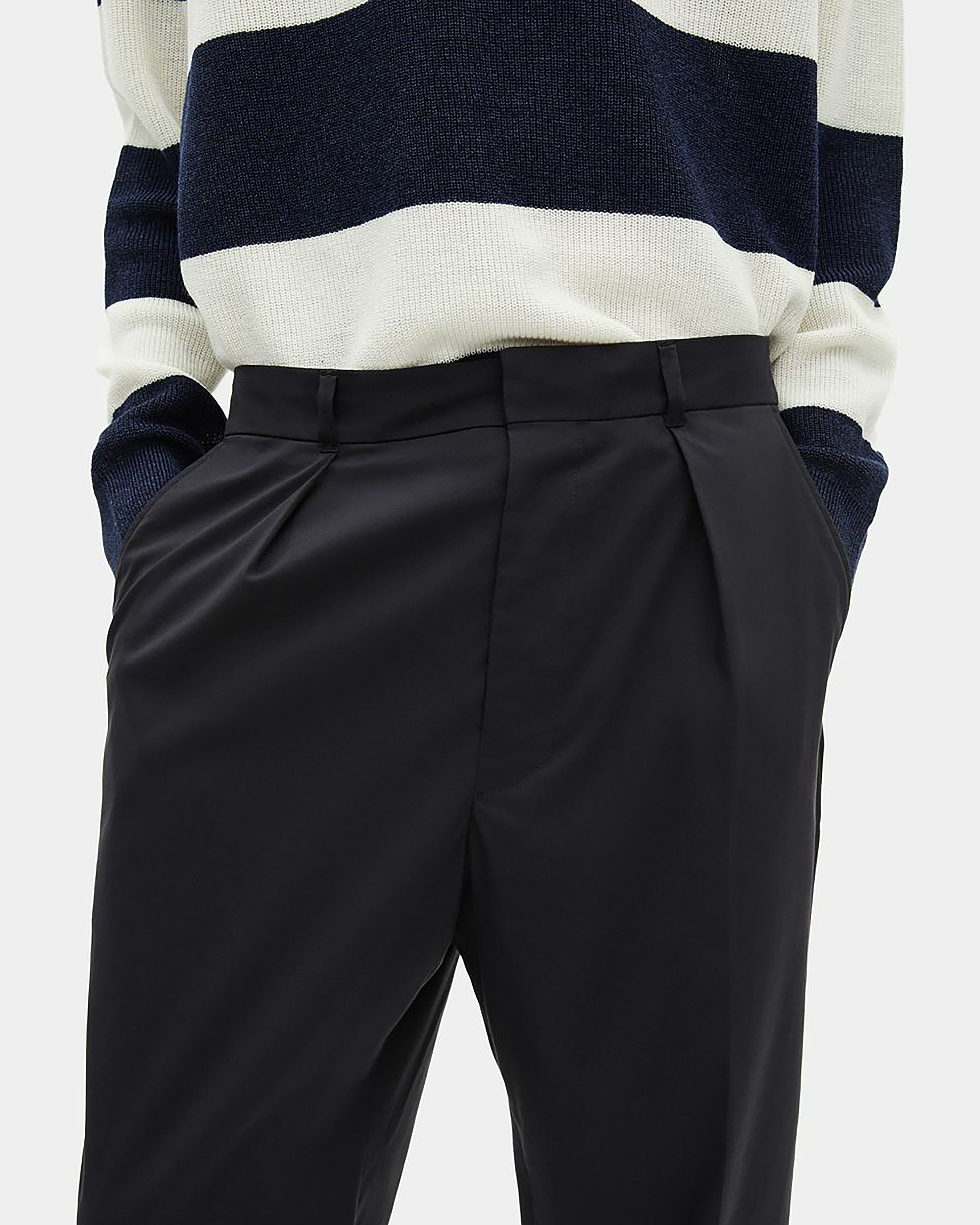 Black pegged pants