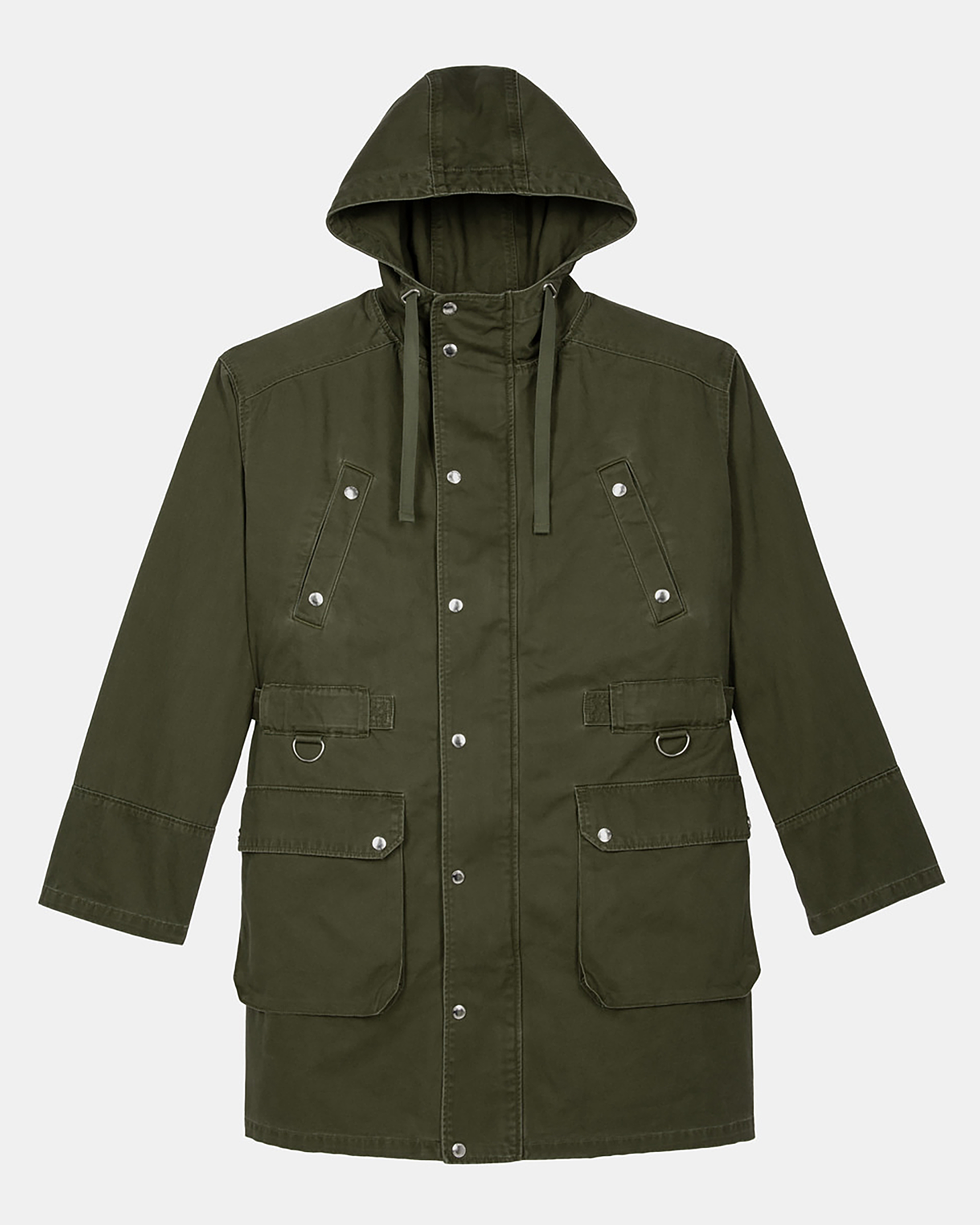 Khaki hooded parka