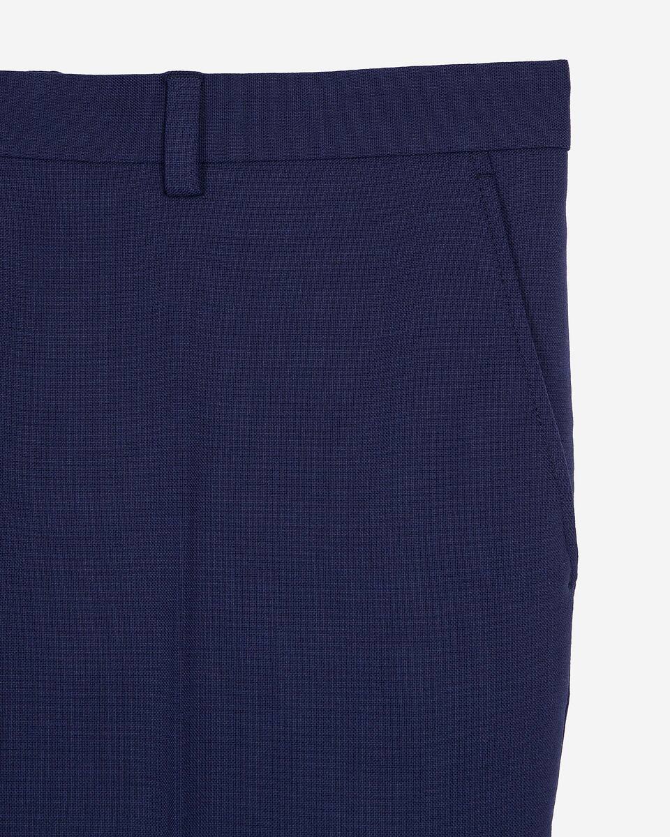 Bright blue wool suit trousers