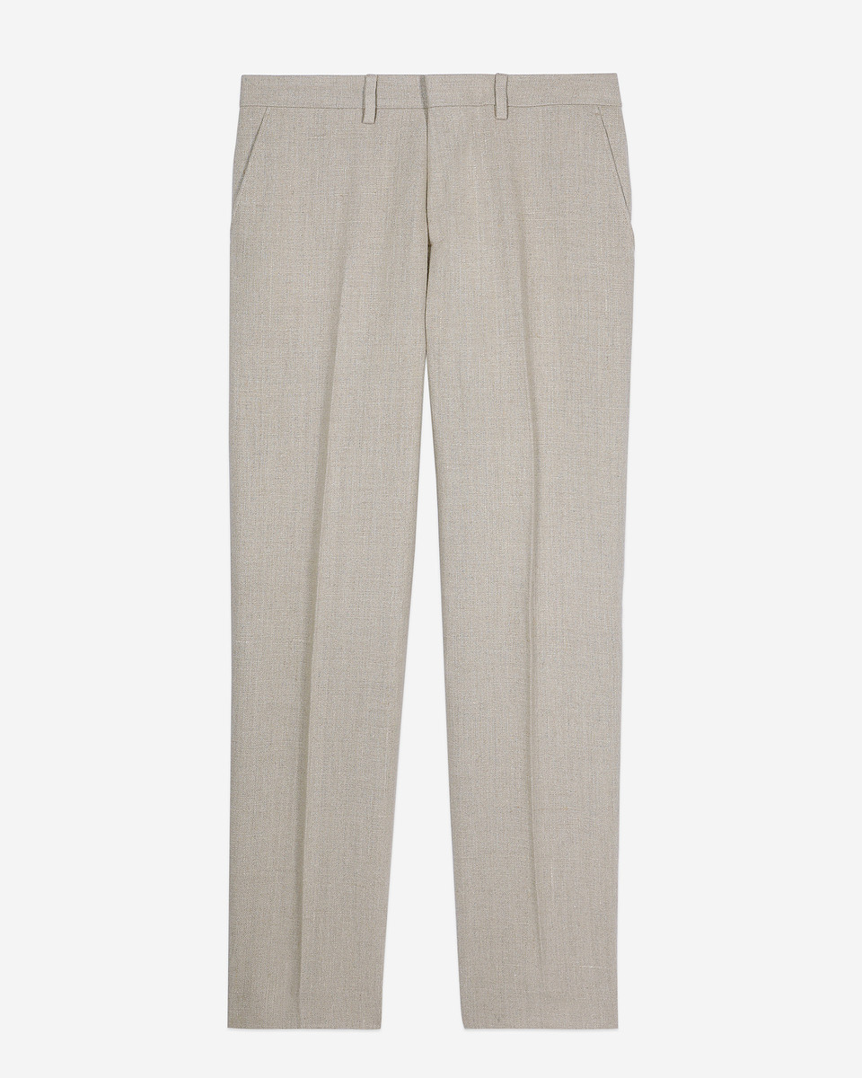 Beige linen suit trousers