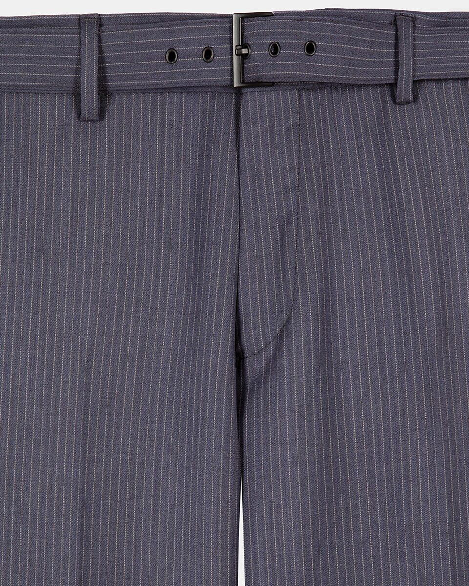 Blue pinstripe suit pants