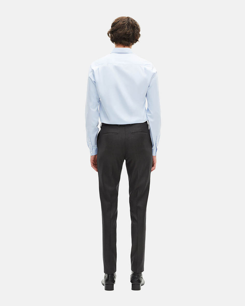 Prince of Wales grey wool suit pants