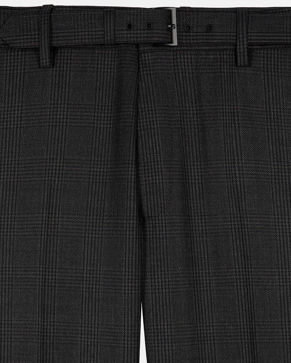 Prince of Wales grey wool suit pants
