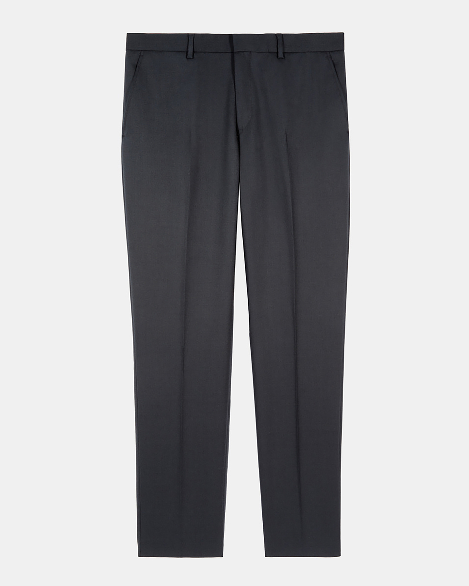 Straight blue suit pants