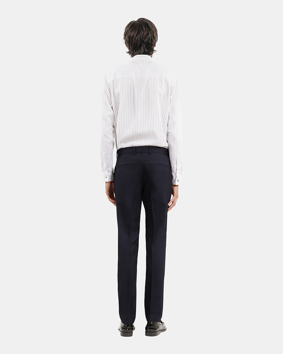 Blue flea-foot suit pants