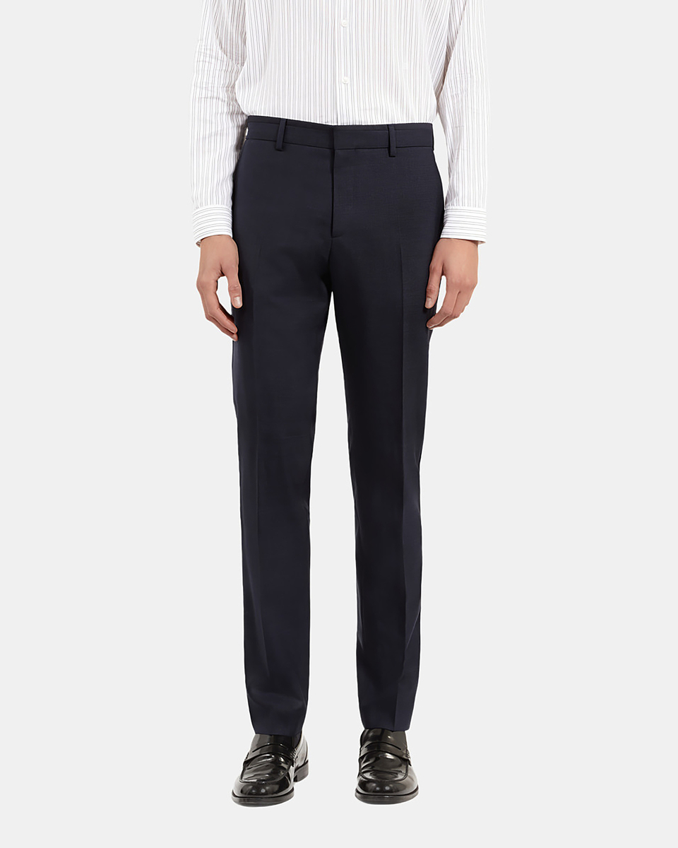Blue flea-foot suit pants