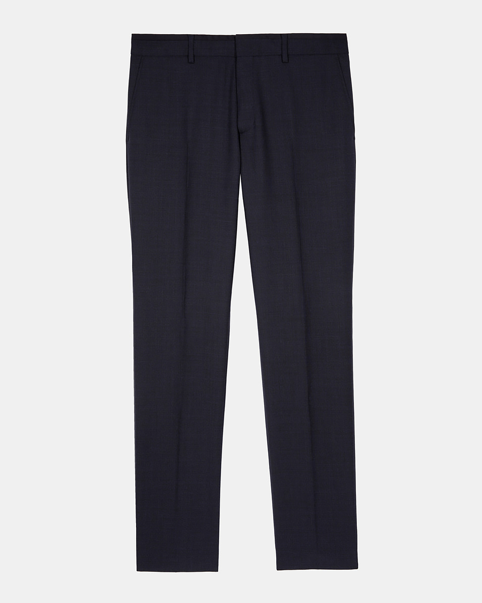 Blue flea-foot suit pants