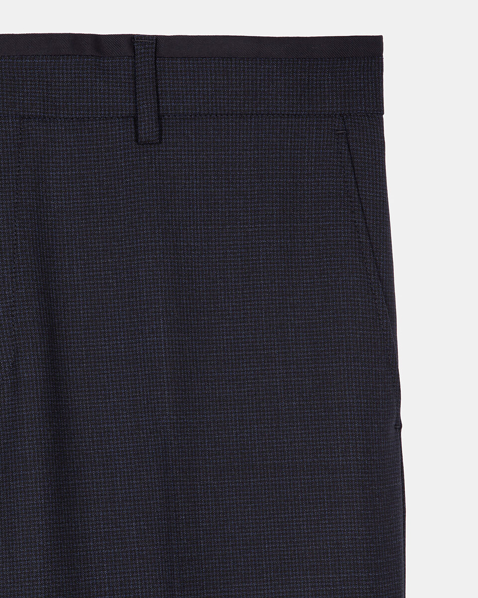 Blue flea-foot suit pants