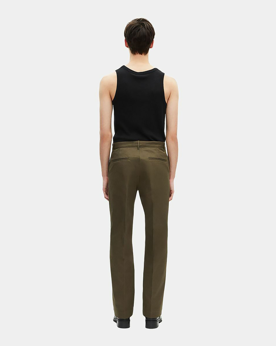 Straight-leg khaki pants