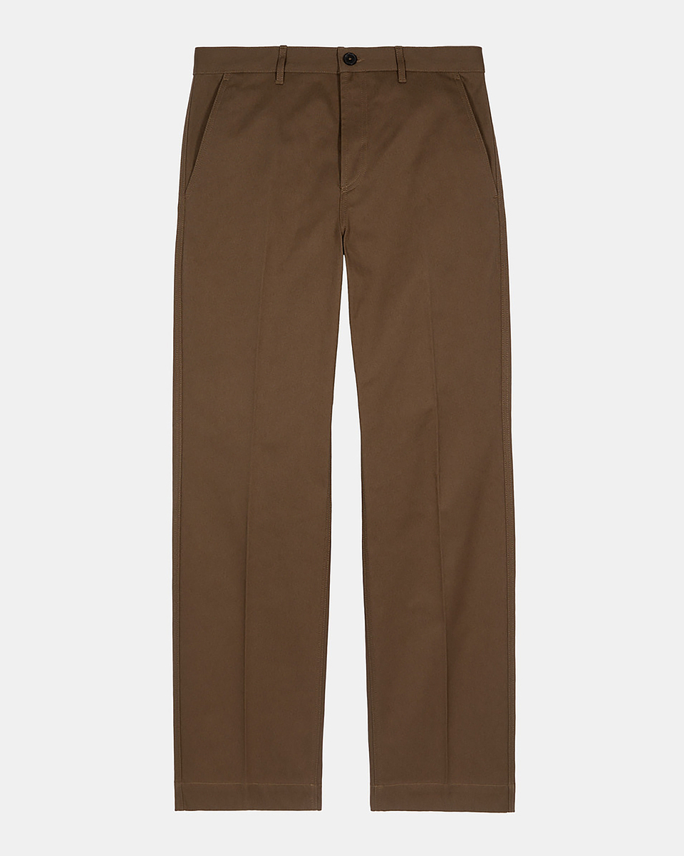 Straight-leg khaki pants