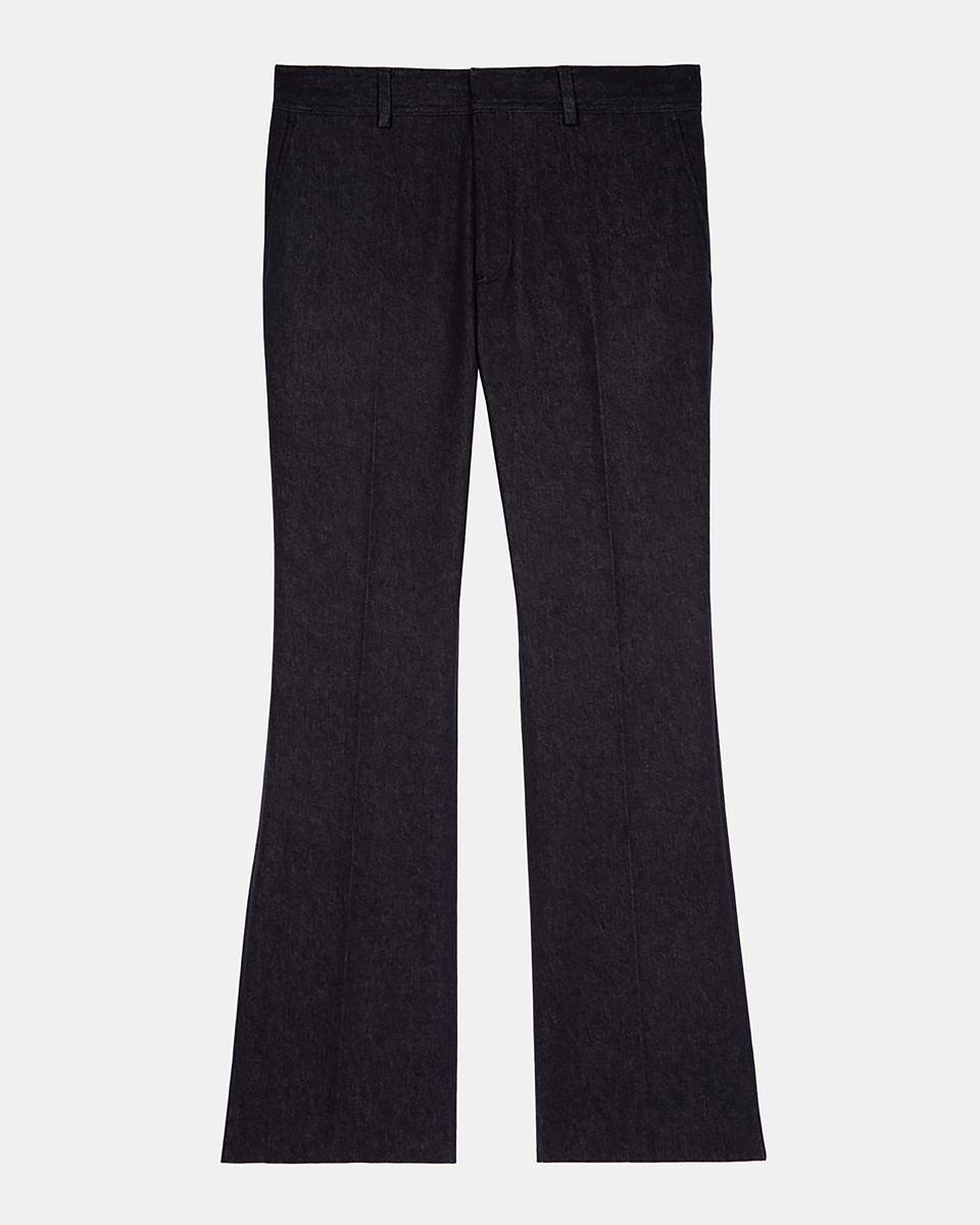 Blue denim-effect suit pants