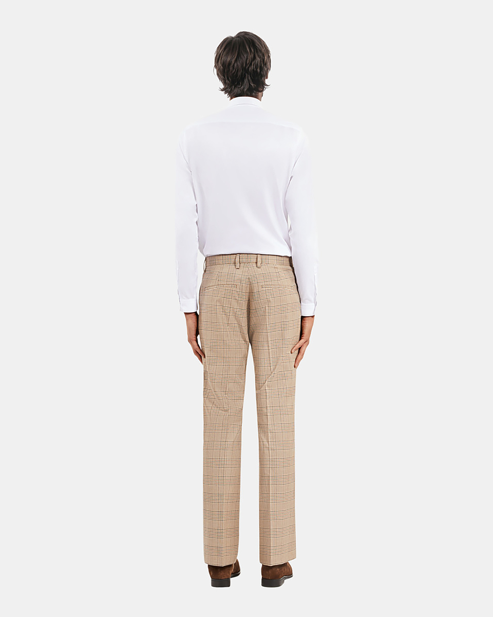 Prince of Wales beige suit pants