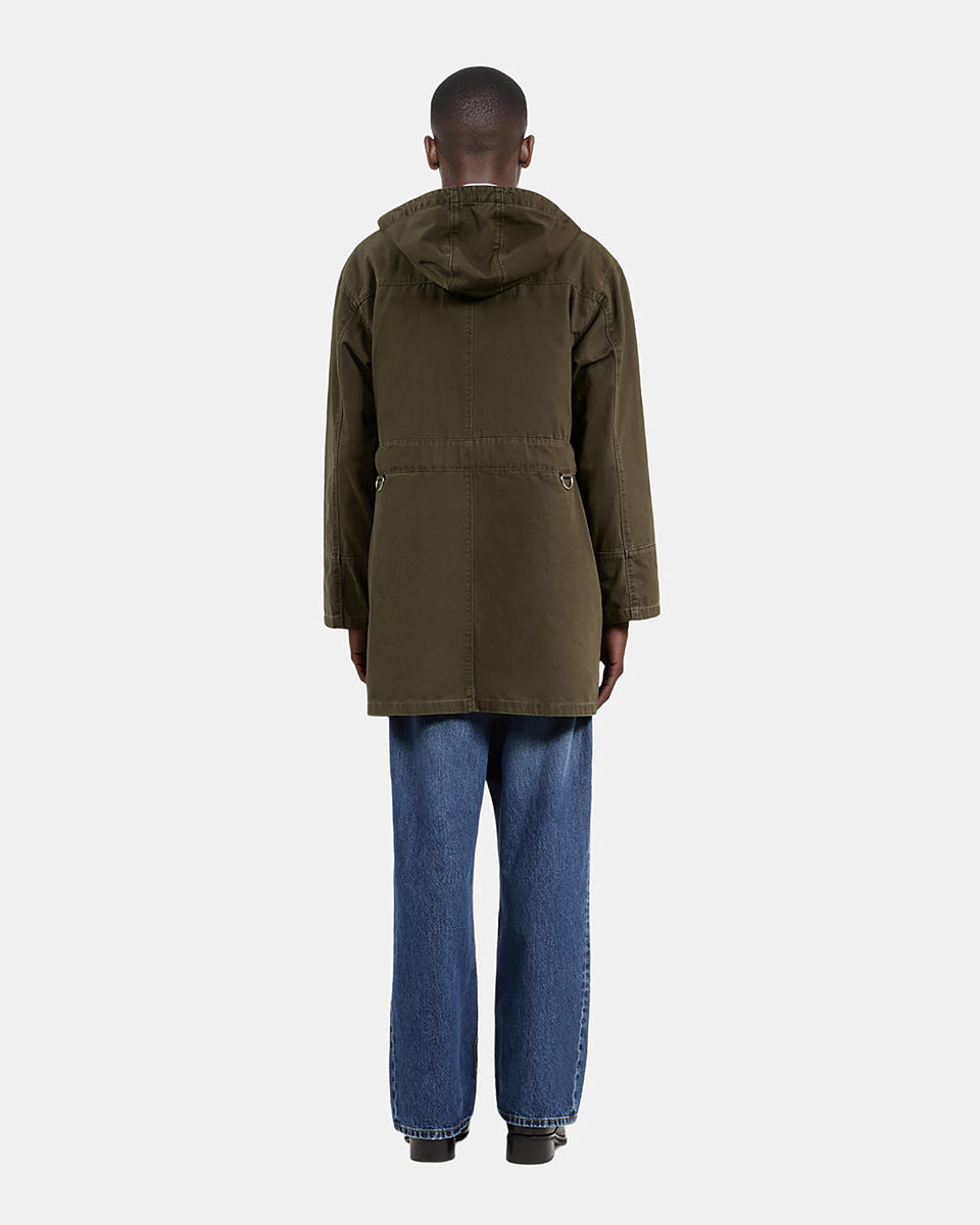 Khaki hooded parka