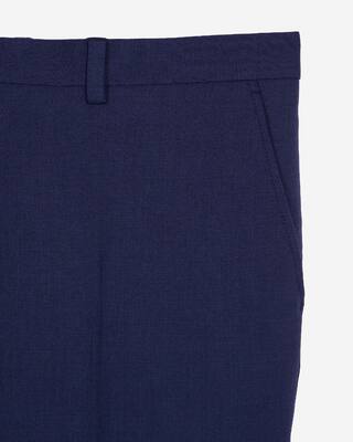 Bright blue wool suit trousers