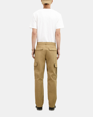 Beige cotton cargo pants