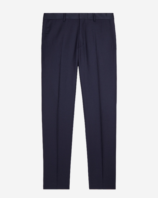 Blue navy wool tuxedo fitted trousers