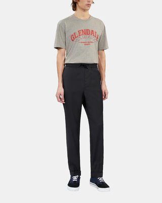 Navy blue wool trousers