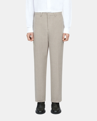 Beige linen suit trousers