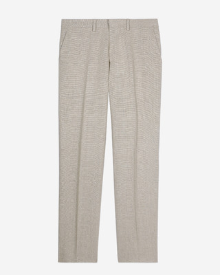 Beige linen suit trousers