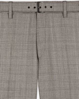Prince of Wales beige wool suit pants