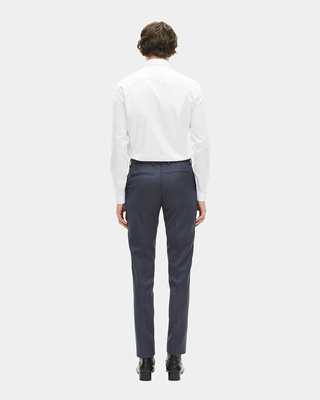 Blue pinstripe suit pants