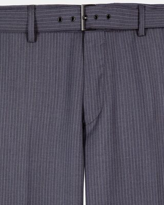 Blue pinstripe suit pants