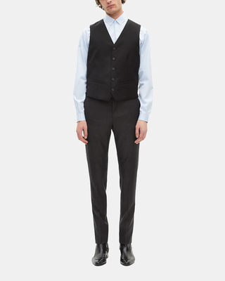 Prince of Wales grey wool suit pants