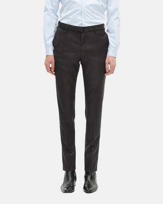 Prince of Wales grey wool suit pants