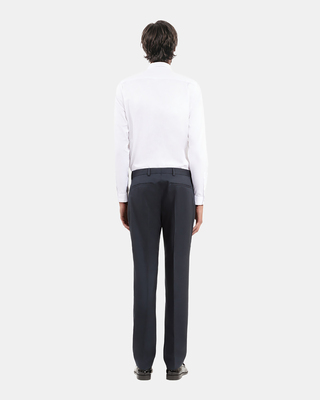 Straight blue suit pants