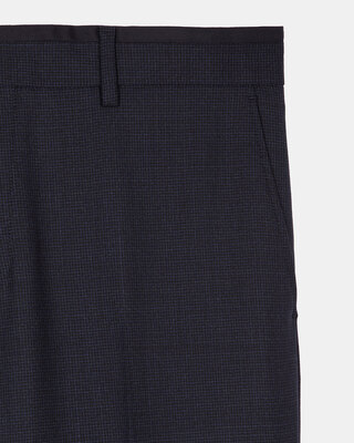 Blue flea-foot suit pants