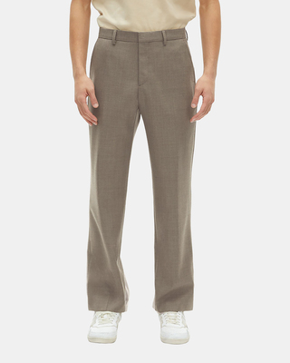 Beige wool suit pants