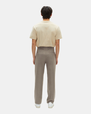 Beige wool suit pants