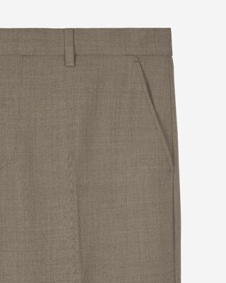 Beige wool suit pants