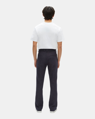 Blue denim-effect suit pants