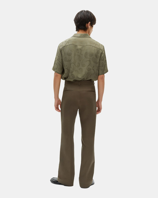 Straight-leg brown pants