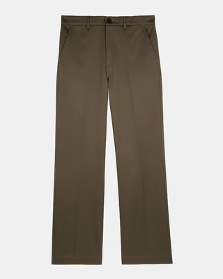 Straight-leg brown pants
