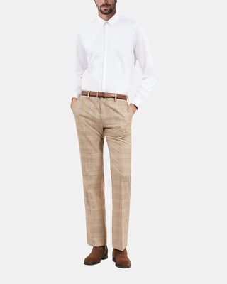Prince of Wales beige suit pants