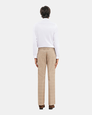 Prince of Wales beige suit pants